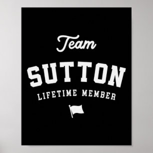 Póster Miembro Vitalicio del Equipo Sutton Nombre Diverti