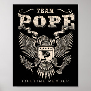 Póster Miembro vitalicio del nombre de la familia Team Po