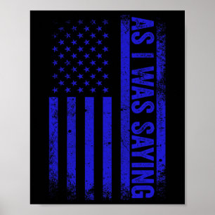 Póster Mientras Decía Curiosa Pol De La Bandera Estadouni