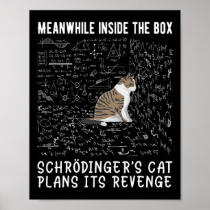 Póster Mientras Tanto Dentro De La Caja El Gato Schröding