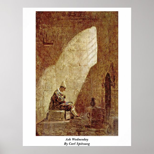 Póster Miércoles De Ceniza Por Carl Spitzweg (Frente)
