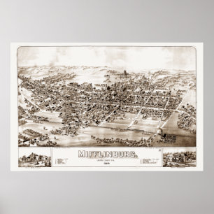 Póster Mifflinburg, PA 1884