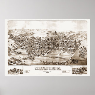 Póster Mifflinburg, PA 1884