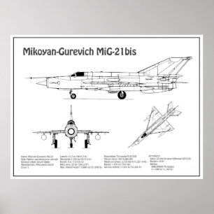 Póster MiG-21 bis - Planes de Planes de Planes de Plano A