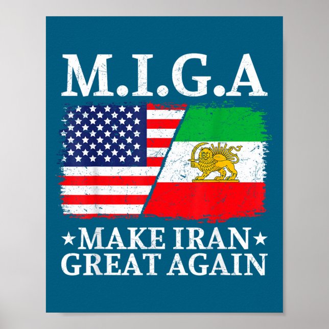 Póster Miga Make Iran Great Again Illustration (Frente)