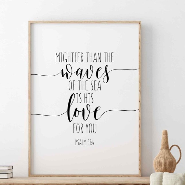 Póster Mightier than the waves of the sea, Psalm 93:4 (Subido por el creador)