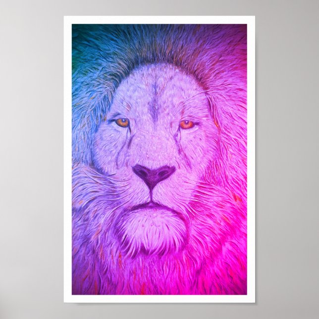 Póster Mighty Lion Purple Poster (Frente)