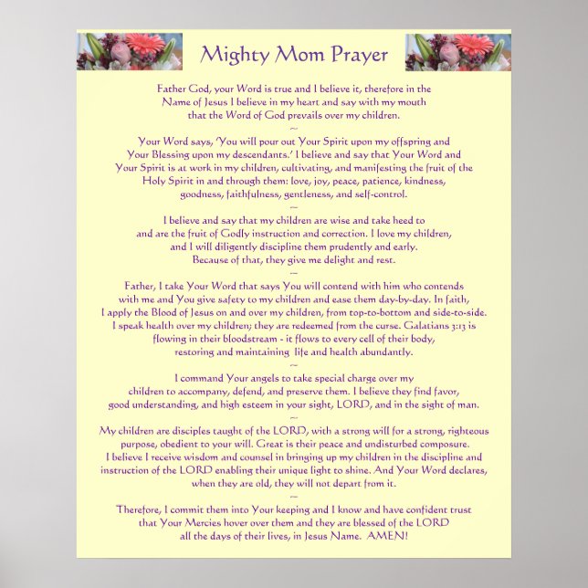 Póster Mighty Mom Prayer (Frente)