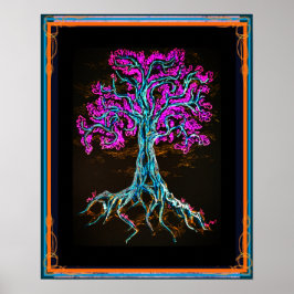 Póster Mighty Purple Tree