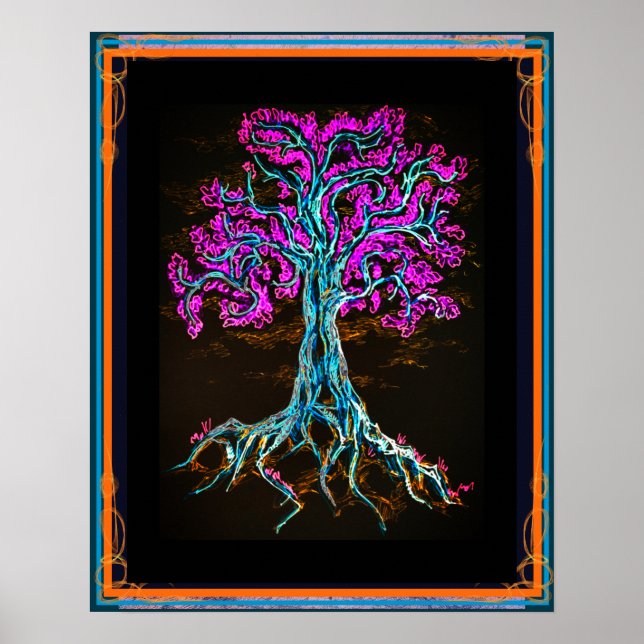Póster Mighty Purple Tree (Frente)