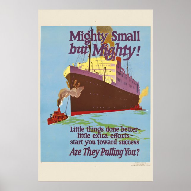 Póster Mighty Small but Mighty! - 1920s Work Incentive (Frente)