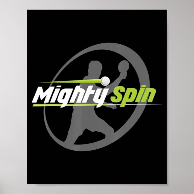 Póster MightySpin Ping Pong Tee Table Tennis Guay (Frente)