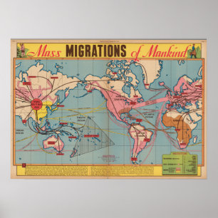 Póster Migración masiva de la humanidad