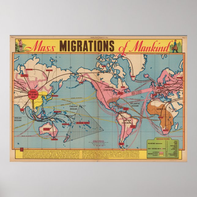 Póster Migración masiva de la humanidad (Frente)