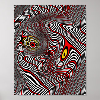 Póster Migraine Aura Op Art Poster
