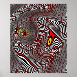 Póster Migraine Aura Op Art Poster