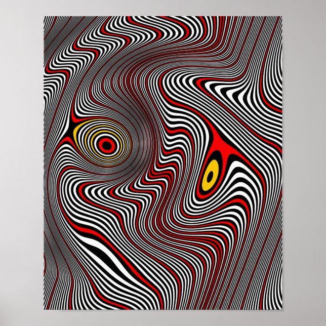 Póster Migraine Aura Op Art Poster (Frente)