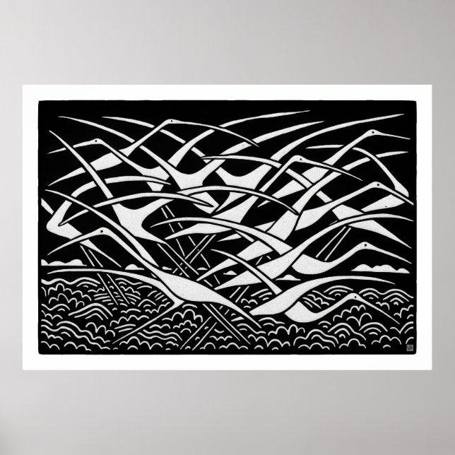 Póster Migration Large Linocut Print (Frente)
