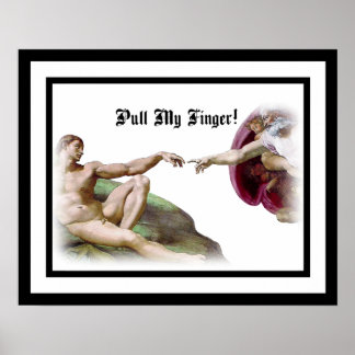 Póster Miguel Ángel - Creación del Hombre - Tira de mi de