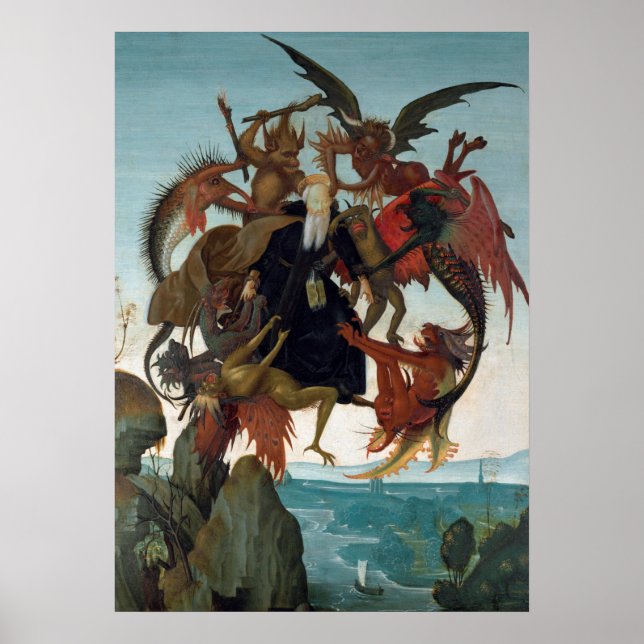Póster Miguel Ángel - El tormento de san Antonio (Frente)