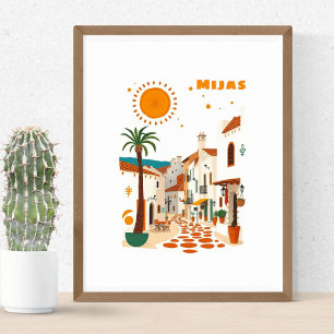 Póster Mijas vacaciones España Andalucia Costa del Sol