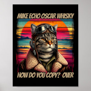 Póster Mike Echo Oscar Whisky M.e.o.w