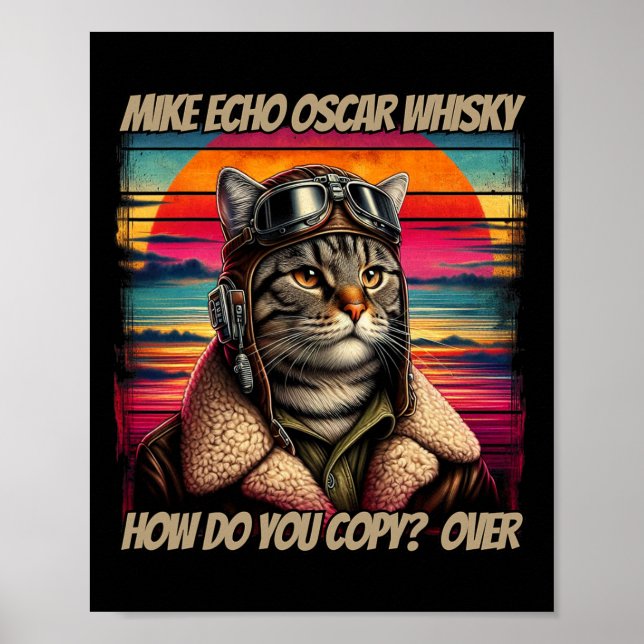 Póster Mike Echo Oscar Whisky M.e.o.w (Frente)