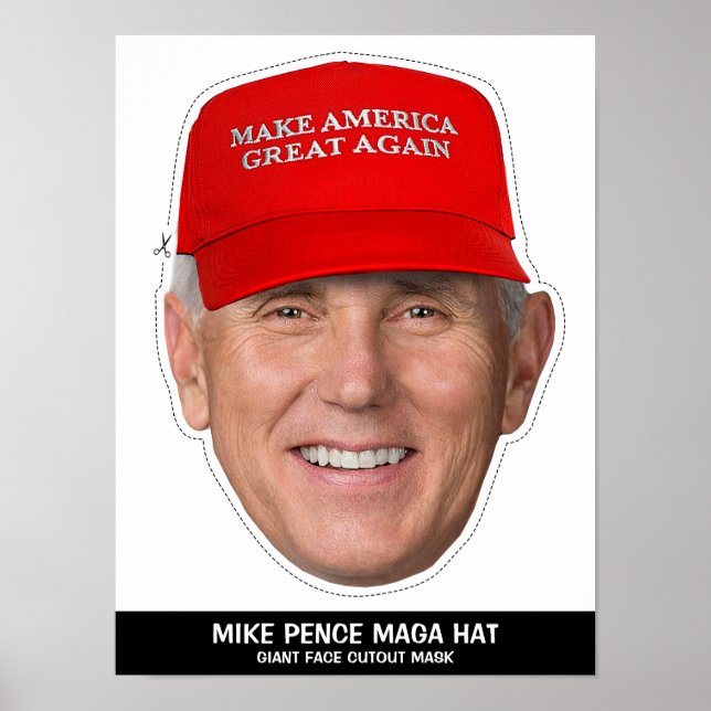 PÓSTER MIKE PENCE MAGA GORRA CUTOUT MASK (Frente)