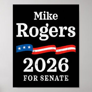 Póster Mike Rogers 2026 Por el Senado de EE. UU. Michigan