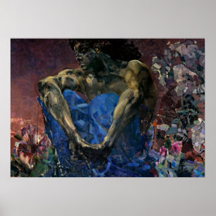 Póster Mikhail Vrubel - Demón sentado