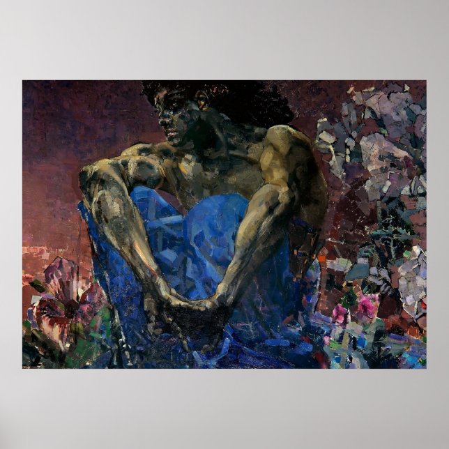 Póster Mikhail Vrubel - Demón sentado (Frente)