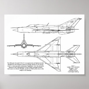 Póster Mikoyan-Gurevich MiG-21