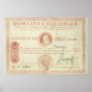 Póster Mil billetes de banco del livre con Louis XVI