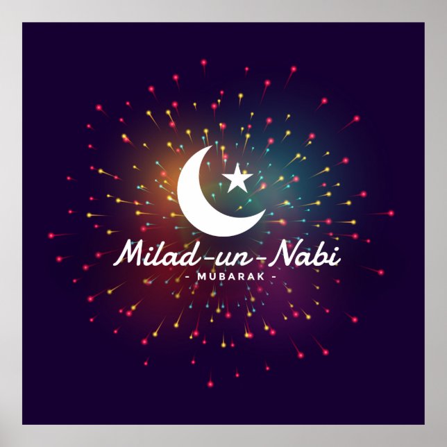 Póster Milad-un-Nabi Mubarak (Frente)