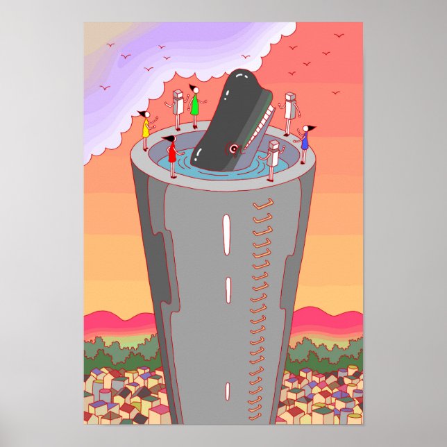 Póster Milagro en lo alto de la chimenea. (Frente)