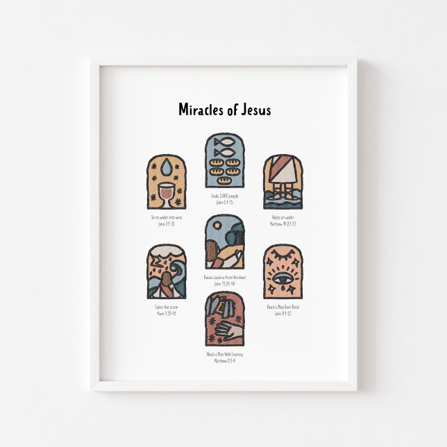 Póster milagros de boho acuarela de Jesús poster (Subido por el creador)