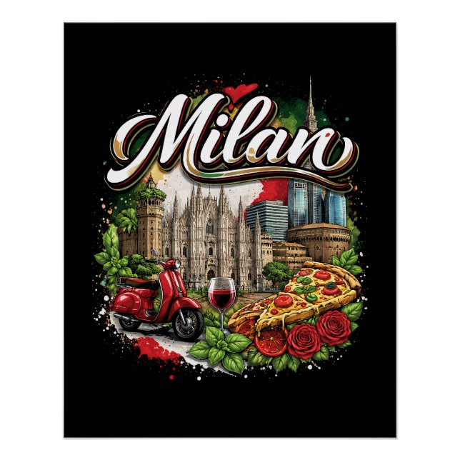 Póster Milan (Anverso)