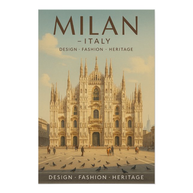 Póster Milán — Italia Viaje 2026 (Anverso)