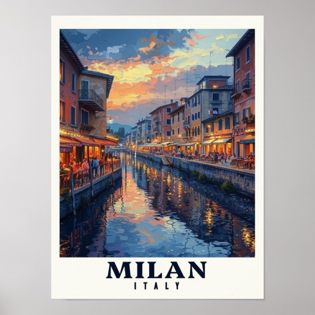 Póster Milan Poster - Milan Print - Milan Art Print - Mil (Frente)