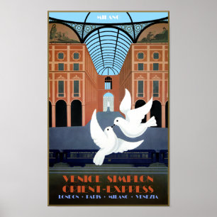 Póster Milano, poster expreso del viaje de Oriente