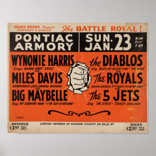 Póster Miles Davis Battle Royal