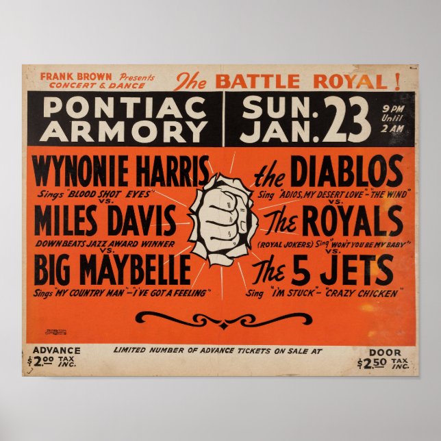 Póster Miles Davis Battle Royal (Frente)
