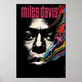 Póster Miles Davis Jazz Poster ilustrado