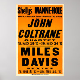 Póster Miles Davis / John Coltrane Vintage Jazz Poster