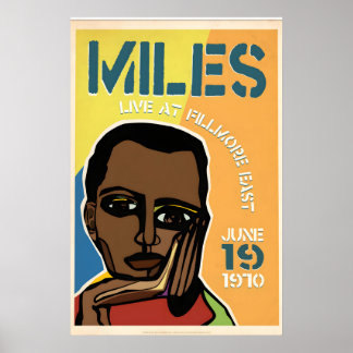 Póster Miles Davis Live at the Fillmore Cubism Original