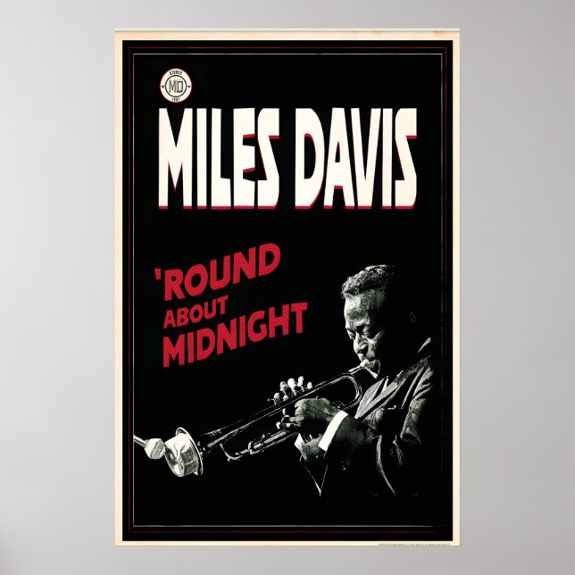 Póster Miles Davis 'Round About Midnight Gráfico (Frente)