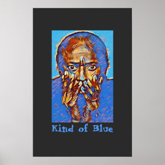Póster Miles Davis "Tipo de azul"