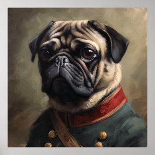 Póster Militar Histórico Personalizado de Pug Rega