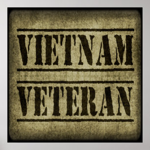 Póster Militares del veterano de Vietnam
