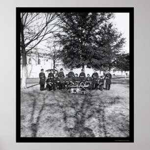 Póster Military Band with Instruments 1865
